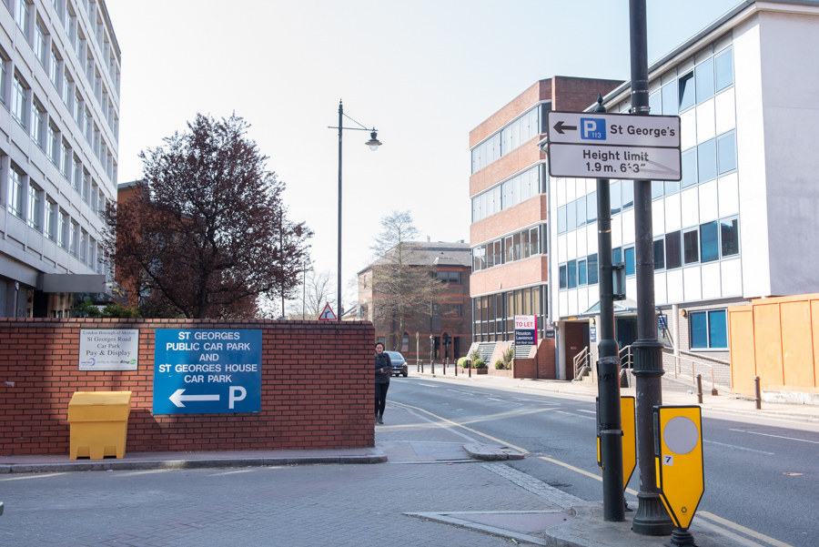 St George's public car park next door to tuition house