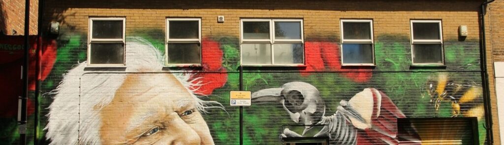 A mural of David Attenborough.